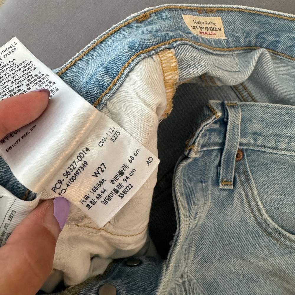 ❌Sold ❌Levi's Light Blue Jean Shorts 27 - Picture 5 of 5